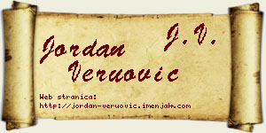 Jordan Veruović vizit kartica